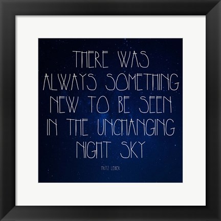 Framed Night Sky - Fritz Leiber Quote Print