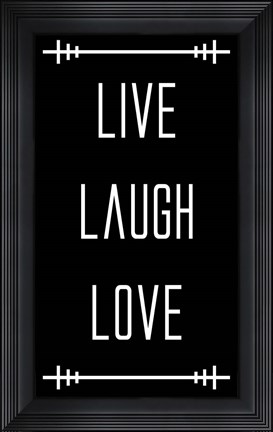 Framed Live Laugh Love - Black Print
