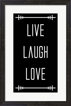 Framed Live Laugh Love - Black Print