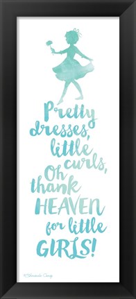 Framed Thank Heaven for Little Girls Print