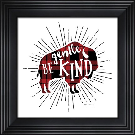 Framed Be Gentle Buffalo Print
