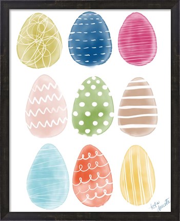 Framed Easter Eggs Print