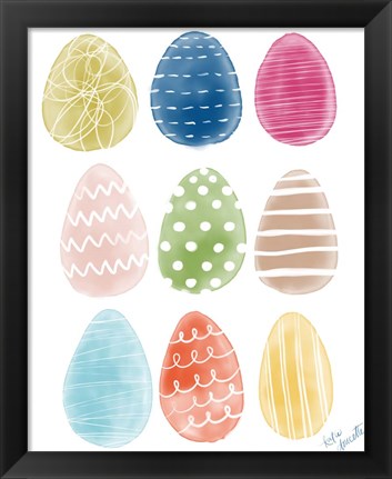 Framed Easter Eggs Print