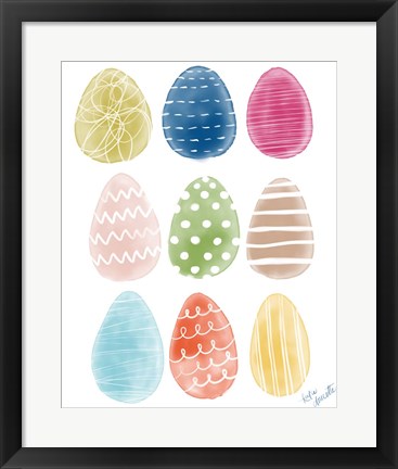 Framed Easter Eggs Print