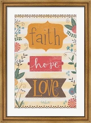 Framed Faith, Hope, Love Print