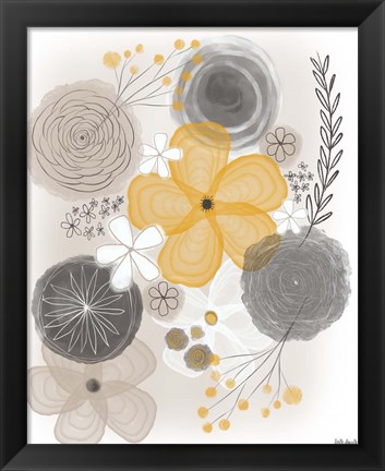 Framed Yellow Floral II Print