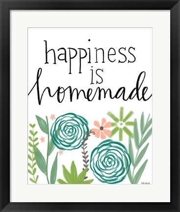 Framed Happiness is Homemade Print