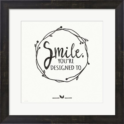 Framed Smile - White Print