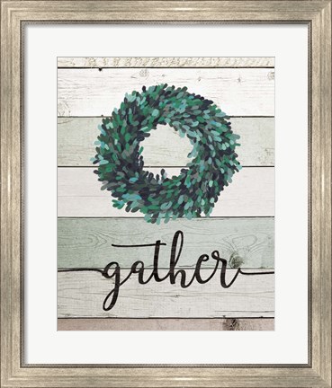 Framed Gather Wreath II Print