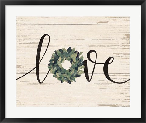 Framed Love Wreath Print