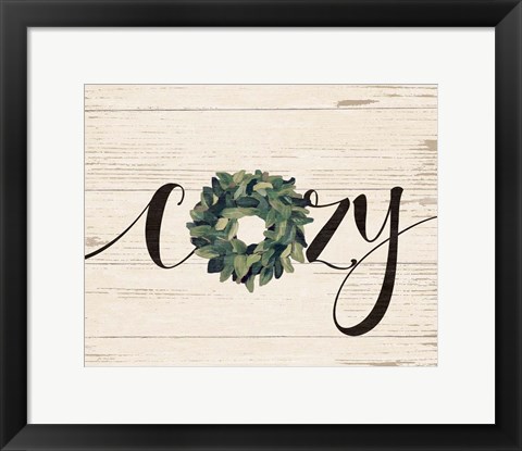 Framed Cozy Wreath Print