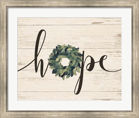 Framed Hope Wreath Print