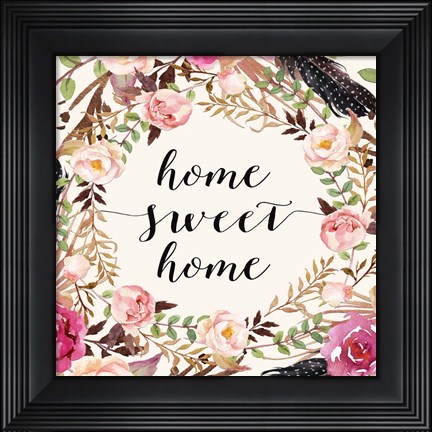 Framed Home Sweet Home - Sq. Print