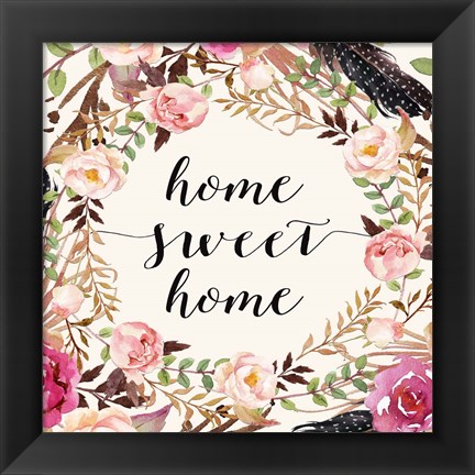 Framed Home Sweet Home - Sq. Print