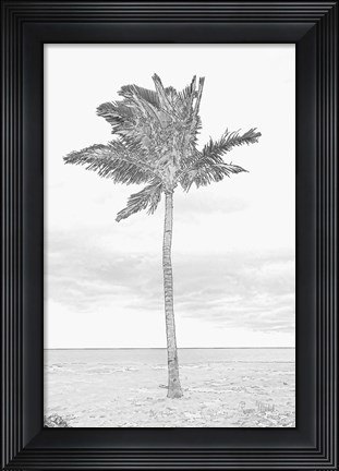 Framed Swaying Palm I Print