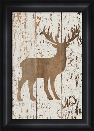 Framed Deer in Reverse Print