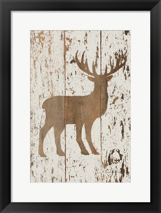 Framed Deer in Reverse Print