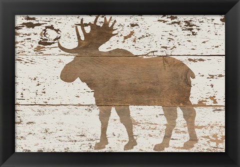 Framed Moose in Reverse Print