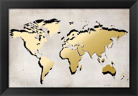 Framed World Map Print