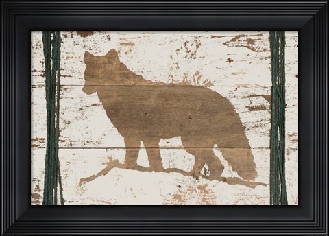 Framed Coyote in Reverse Print