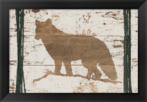 Framed Coyote in Reverse Print
