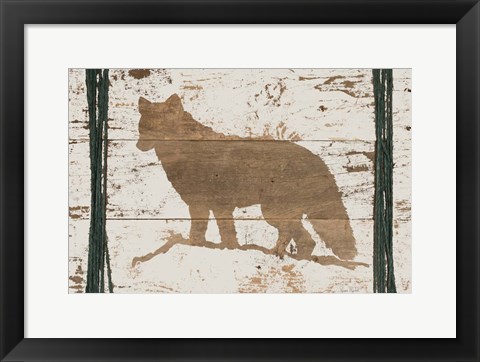 Framed Coyote in Reverse Print