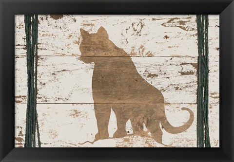 Framed Cougar in Reverse Print