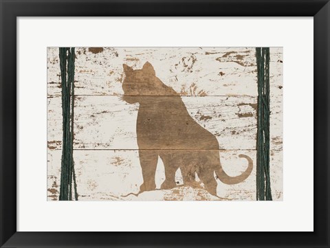 Framed Cougar in Reverse Print