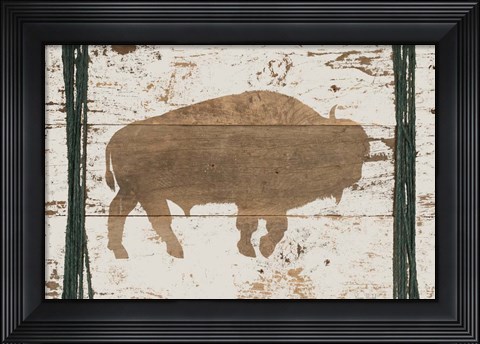 Framed Buffalo in Reverse Print