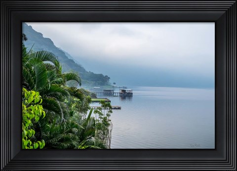 Framed Fishing Village Print