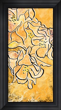 Framed Floral Panel I Print
