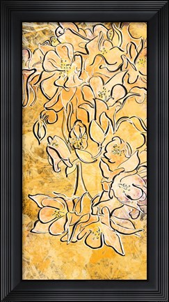 Framed Floral Panel II Print