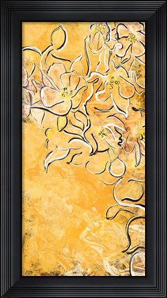 Framed Floral Panel III Print