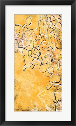 Framed Floral Panel III Print