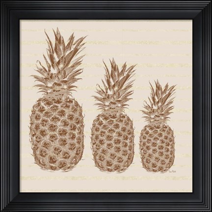 Framed Three Pineapples Print