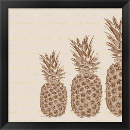 Framed Pineapples - Right Three Print