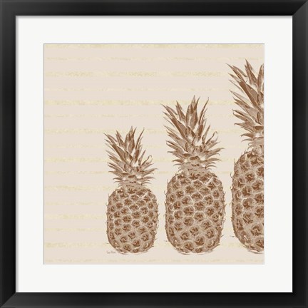 Framed Pineapples - Right Three Print