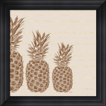 Framed Pineapples - Left Three Print