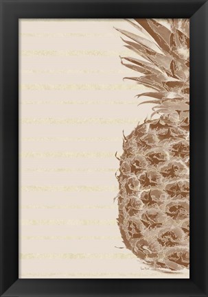 Framed Right Side Pineapple Print