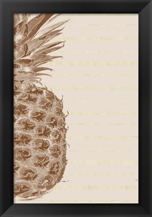 Framed Left Side Pineapple Print