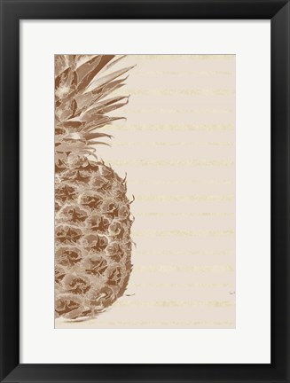 Framed Left Side Pineapple Print