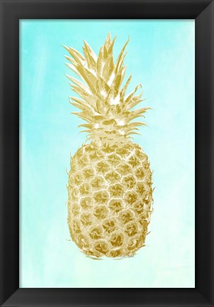 Framed Pineapple Gold Print