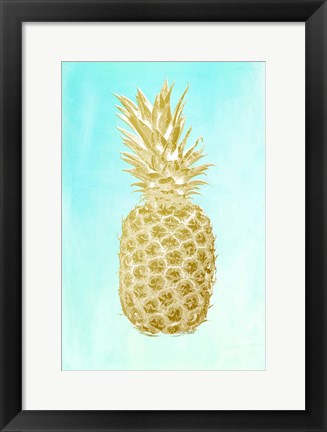 Framed Pineapple Gold Print