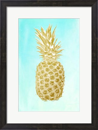 Framed Pineapple Gold Print