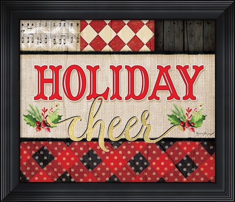 Framed Holiday Cheer Plaid Print