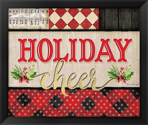 Framed Holiday Cheer Plaid Print