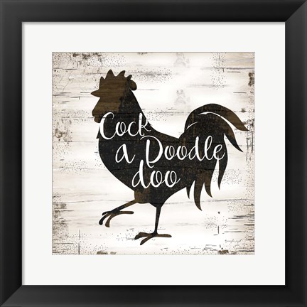 Framed Farmhouse Rooster Print