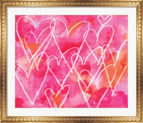Framed Hearts Print