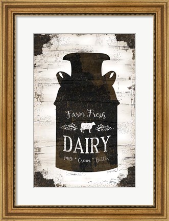 Framed Farmhouse Milk Can Print