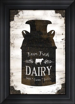 Framed Farmhouse Milk Can Print